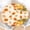 Autumn-maple Leaf Sunflower, variant on Yellow Lemon Round Fitted Tablecloth with Elastic Edge,Water-Resistant Wipeable Summer Blue Ceramic Tile Mediterranean Italian Table Cover for 36-40" Stretch Table Cloth for Dinner Indoor Outdoor