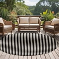 thumbnail image 6 of Buffalo Plaid Round Rug 7ft Washable Circle Rugs Non Slip Farmhouse Black White Checkered Vintage Large Area Rug Indoor Floor Carpet for Bedroom Kitchen Living Room Home Office Dining Room Nursery, 6 of 9