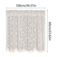 thumbnail image 3 of Semi Sheer Curtains Embroidered Lace Chiffon Rod Pocket Valance for Door and Window, 3 of 8