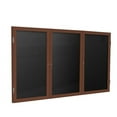 thumbnail image 6 of Ghent's Vinyl 48" x 96" 3 Door Enclosed Flannel Letterboard in Burgundy Red, 6 of 6