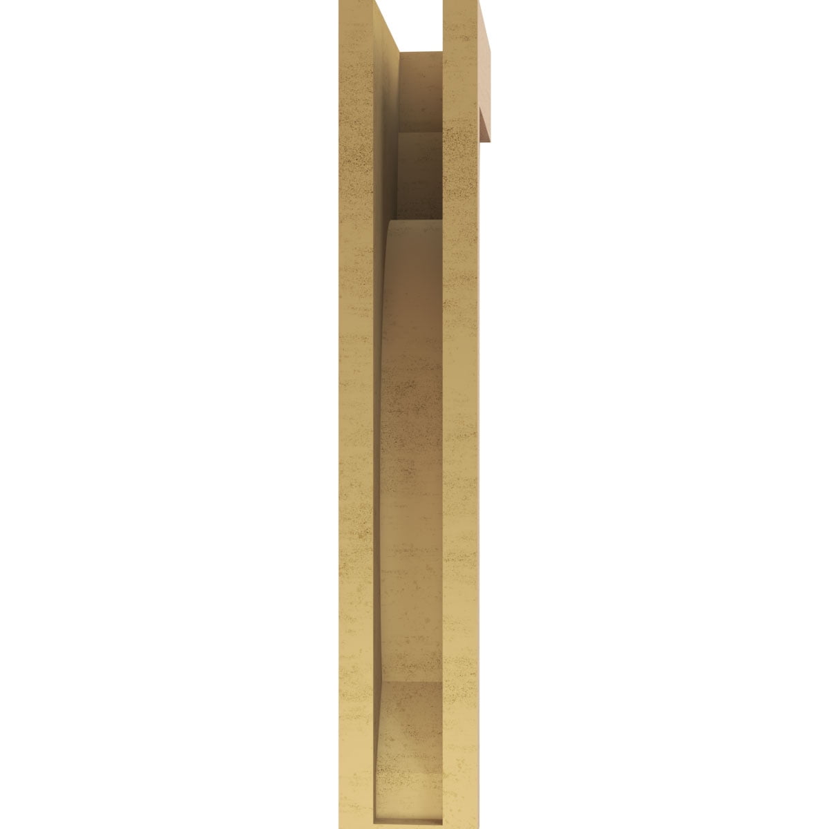 6"W x 12"D x 36"H Thin Emerson Rough Cedar Woodgrain TimberThane Corbel, Primed Tan
