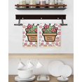 thumbnail image 3 of Easter Kitchen Dish Towels for Drying Dishes Set of 4, Bunny Ears Spring Pink Flowers Potted Plant Country Waffle Weave Microfiber Hand Tea Bathroom Towels Quick Dry & Absorbent Towel 15.7x23.6, 3 of 7
