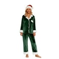 thumbnail image 3 of HNMKIU Christmas Family Pajamas Matching Sets Long Sleeve Sleepwear Cozy Holiday Nightwear for Mom Green，Mom_XXL, 3 of 7