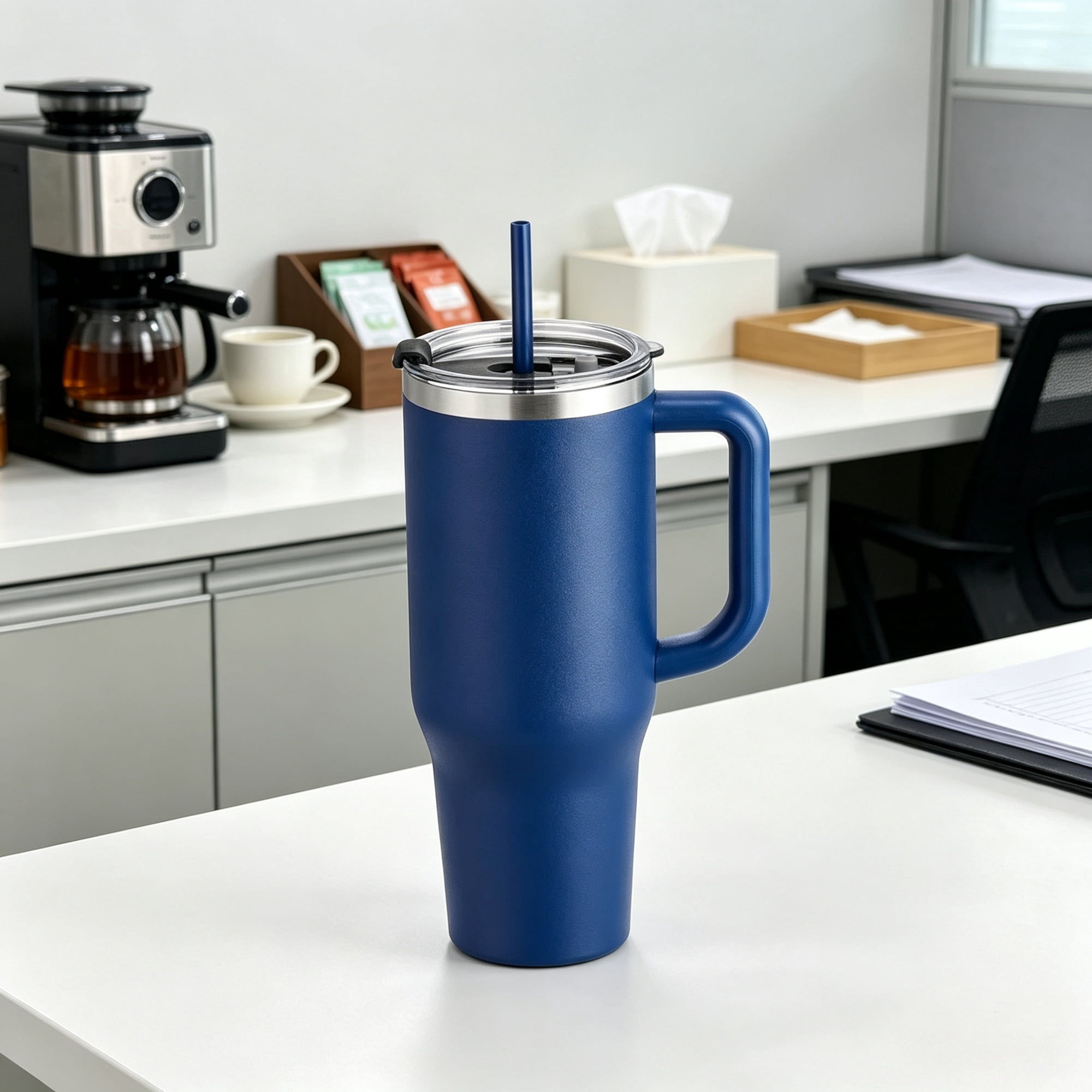 40oz Insulated Stainless Steel Water Bottle, Leakproof Double Walled Travel Coffee Mug for School & Work