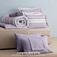 thumbnail image 4 of U by Bedsure Twin/Twin-XL Comforter Set Purple, 5 Pieces Reversible Bed in a Bag, Striped Dorm Bedding Set, All-Season, 4 of 10