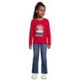 thumbnail image 2 of Wonder Nation Girl’s Long Sleeve Embellished Holiday T-Shirt, Sizes 4-18, 2 of 5