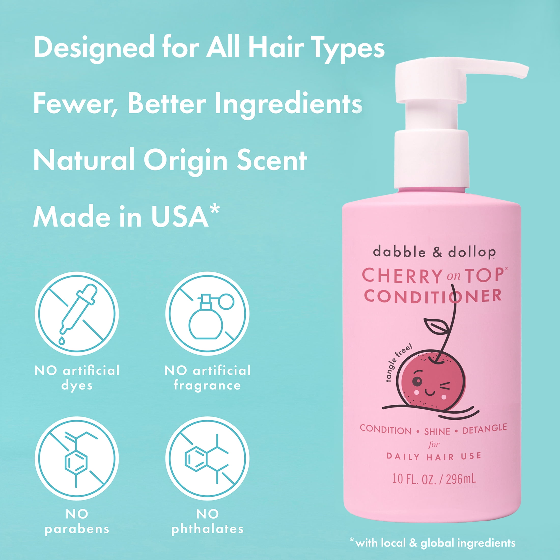 Dabble & Dollop Cherry on Top® Hair Conditioner, 10 fl oz