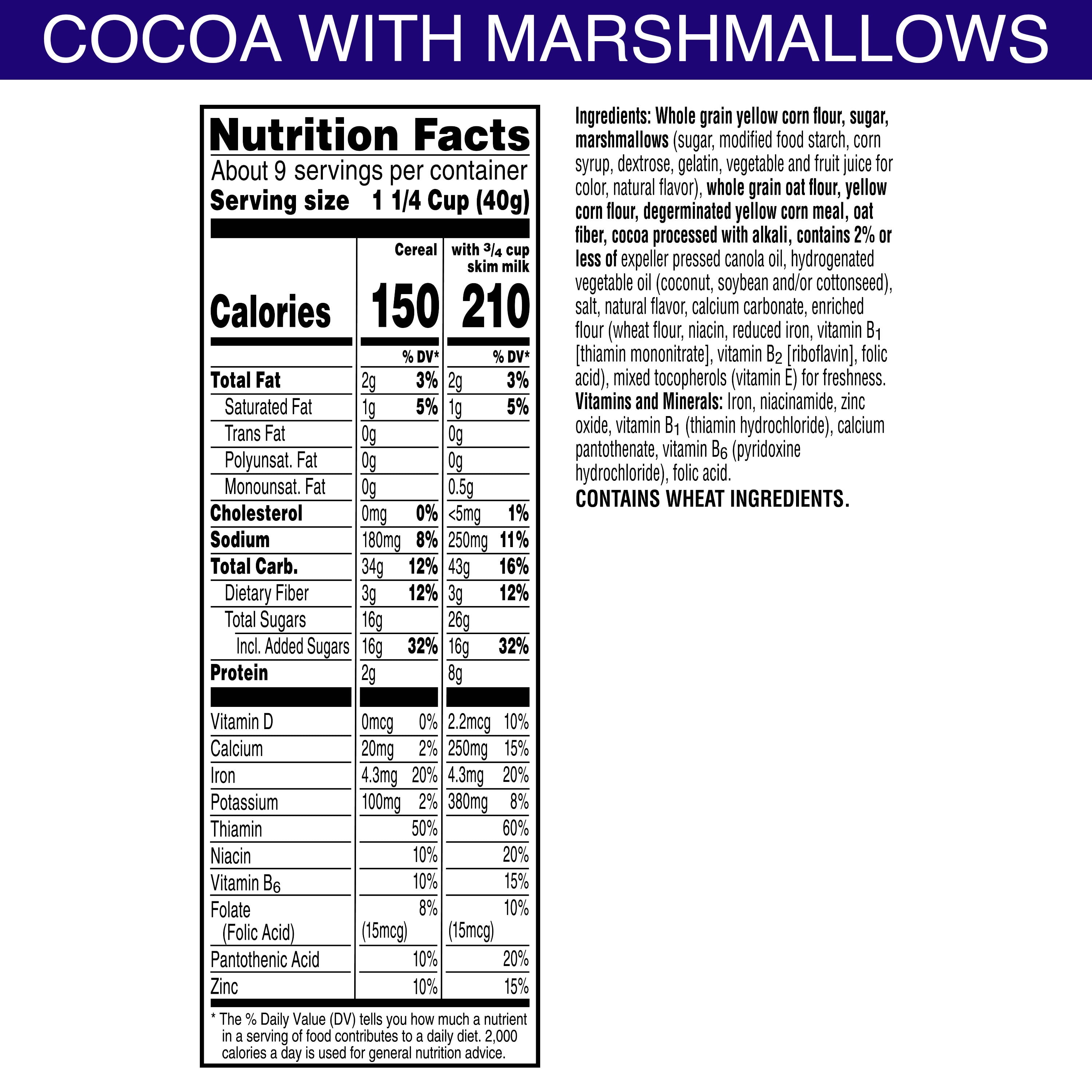 Kellogg's Cocoa Loops Cereal with Wonka Hat Marshmallows, Good Source of Fiber, 13.3oz
