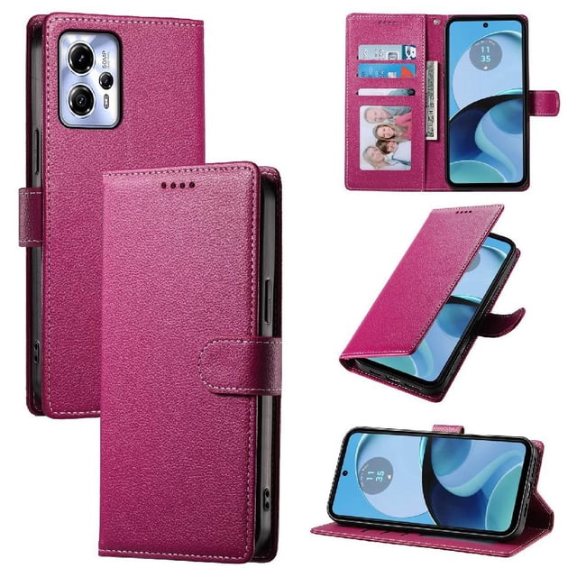 Funda para FOXDOCK Motorola Moto G53 5G– Cuero Premium, 3 ranuras para tarjetas, Protección contra impactos