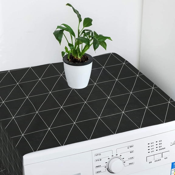 RENACLIPY 1Pc Black Dust Protection Cover with Durable Material for Home Refrigerator