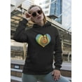 thumbnail image 2 of Retro Psychedelic Heart Hoodie Women -GoatDeals Designs, Female x-Large, 2 of 4