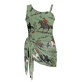 thumbnail image 6 of POLERO Girls Western Cowboy Horse Print One-Piece Swimsuit with Mesh Cover Up Skirt - Quick Dry, Adjustable Straps for Beach & Pool Vacation, 6 of 10