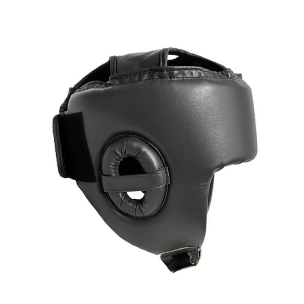 Casco de boxeo Zulema Transpirable Cómodo Amortiguación Cuero de PU Protección completa negro