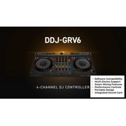 AlphaTheta DDJ-GRV6 4-Channel Performance DJ Controller Bundle with Case, Headphones, and Austin Bazaar Polishing Cloth