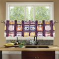 thumbnail image 4 of Yayeee Kitchen Curtains Tier Set of 2 Light Filtering 57"x24" Over Sink Window Panels, Purple Jam, 4 of 7