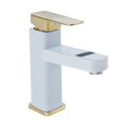 thumbnail image 2 of Grifo de cocina Grifo mezclador Pantalla de temperatura LED Grifo de baño para lavabo Baño Blanco y dorado Gloria Grifo de baño, 2 of 8