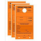 7-3/4 x 4-1/4 TEMPORARY PARKING PERMIT 50 Per Pack Double-Pack 100 Tags Mirror Hang Tags Numbered with Tear-Off Stub Bright Fluorescent Green and Pink 