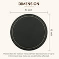 thumbnail image 3 of REGALWOVEN Placemats Set of 6 Faux Leather Placemats for Kitchen Dining Table Decor Washable Heat Resistant Table Placemats Wipeable Table Mat Black 15*15in, 3 of 7