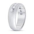 thumbnail image 3 of 14kt White Gold Mens Round Diamond Wedding Band Ring 1 Cttw, 3 of 3