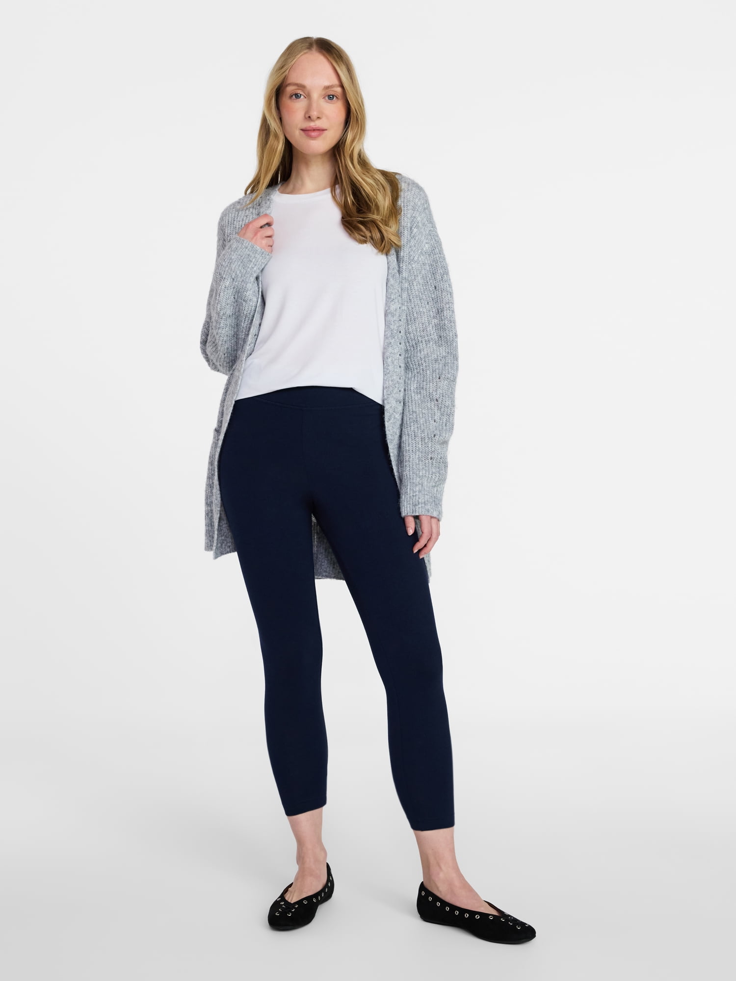 Time and Tru Women's Capri Leggings, XS-XXXL
