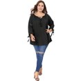 thumbnail image 3 of BluTop Cuello Redondo Mangas Raglán TalExtPaMujer Negro 4XL, 3 of 7