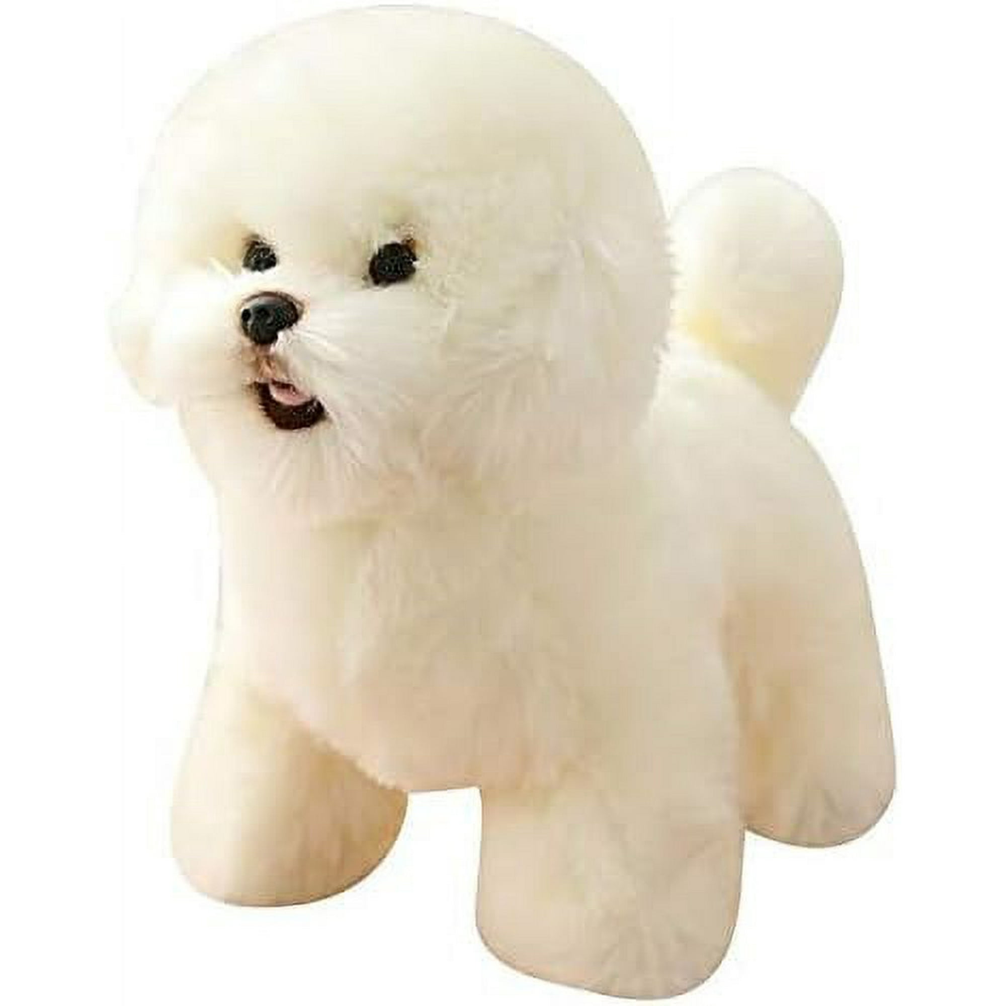 XINQIHANG Simulation Maltese Dog Plush Toy Stuffed Animal Realistic Schnauzer Bichon Frise Toy for Luxury Home Decor Pet Gift 2 Walmart