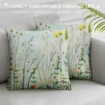 thumbnail image 3 of COMIO  Spring Pillow Sham, Blossoming Wildflowers Grassland Illustration Botanical Field of Flowers Pattern, Decorative Standard Size Printed Pillowcase,, 3 of 5