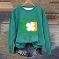 thumbnail image 4 of Felirenzacia Women’s Holiday Sweatshirt St. Patrick’s Day Lucky Clover Graphic Pullover Tops Casual Cozy Daily Shirts, Multicolor,XL, 4 of 4