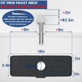 thumbnail image 2 of RUseeN Silicone Faucet Splash Guard, 18” x 5.9”, Faucet Water Catcher Mat, Longer Silicone Sink Mat for Kitchen, Bathroom, Laundry Room, Farmhouse, Bar & RV (Black), 2 of 7