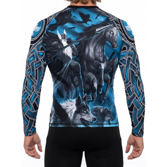 Raven Fightwear Men's Odin Nordic Rash Guard MMA BJJ Black