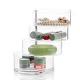 thumbnail image 4 of Qarigey Caja organizadora de maquillaje Caja de almacenamiento de joyas Organizador cosmético Transparente Ropa, zapatos y accesorios Miscelánea 4 capas Qarigey AP001308-03B, 4 of 6