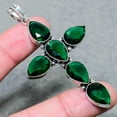thumbnail image 2 of Chrome Diopside Pear Shape Gemstone Handmade Antique Gift Pendant Jewelry 3.20", 2 of 3