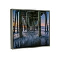thumbnail image 3 of Stupell Under Pier Beach Waves Photography Landscape Photography Gray Floater Framed Art Print Wall Art, 3 of 6