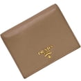 thumbnail image 1 of Pre-Owned Prada Bifold Wallet ec-25090 Beige 1MV204 Saffiano Leather 62 B PRADA Compact Mini..., 1 of 11