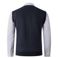 thumbnail image 5 of VBTAPA Mens Casual Argyle Sweater Vest V-Neck Sleeveless Pullover Sweaters Soft Comfy Knitwear Vests Blue M, 5 of 7
