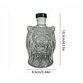 thumbnail image 3 of BingTong Whiskey Bottle Lion's Head Novelty Glass Wine Decanter 3D Engraved Animal Liquor Dispenser Hand-Blown Unique Home Bar Gift Decor Container For Men Whiskey Lovers Collectors Lion, 3 of 9