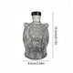 thumbnail image 3 of Wmhnj Decantador de whisky de vidrio transparente con tapa de rosca negra y diseño de cara grabada, capacidad de 750 ml para licores y exhibicin en bares., 3 of 9