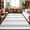 Gray, variant on Grey Striped Washable Round Area Rug 8 ft, Modern Stripes Farmhouse Rustic Country Soft Non Slip Rugs Stain Repellent Indoor Felt Carpet for Living Dining Room Bedroom Home Office