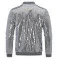 thumbnail image 3 of Allthemen Veste Bomber Décontractée à Paillettes pour Hommes avec Fermeture Éclair, 3 of 4