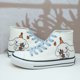 thumbnail image 1 of Kuromi Cinnamon Dog Melody primavera y verano lindos zapatos de lona altos combinables para estudiantes femeninas zapatillas informales con grafiti, 1 of 5