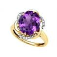 thumbnail image 2 of Star K � Large Oval 12x10mm Genuine Amethyst Love Knot Big Stone Ring, 2 of 9