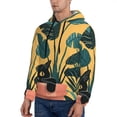 thumbnail image 3 of Rateoe Cat Hiding In Potted Plants Pattern Mens Hoodie, Pullover Hooded Sweatshirt, Kangaroo Pocket Hoodie Ideal for Daily Wear, Travel and Home-3X-Large, 3 of 7