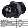 thumbnail image 4 of GFDYREE 12AN Flare to AN12 ORB Male O-Ring Fitting Adapter 2PCS, 4 of 5