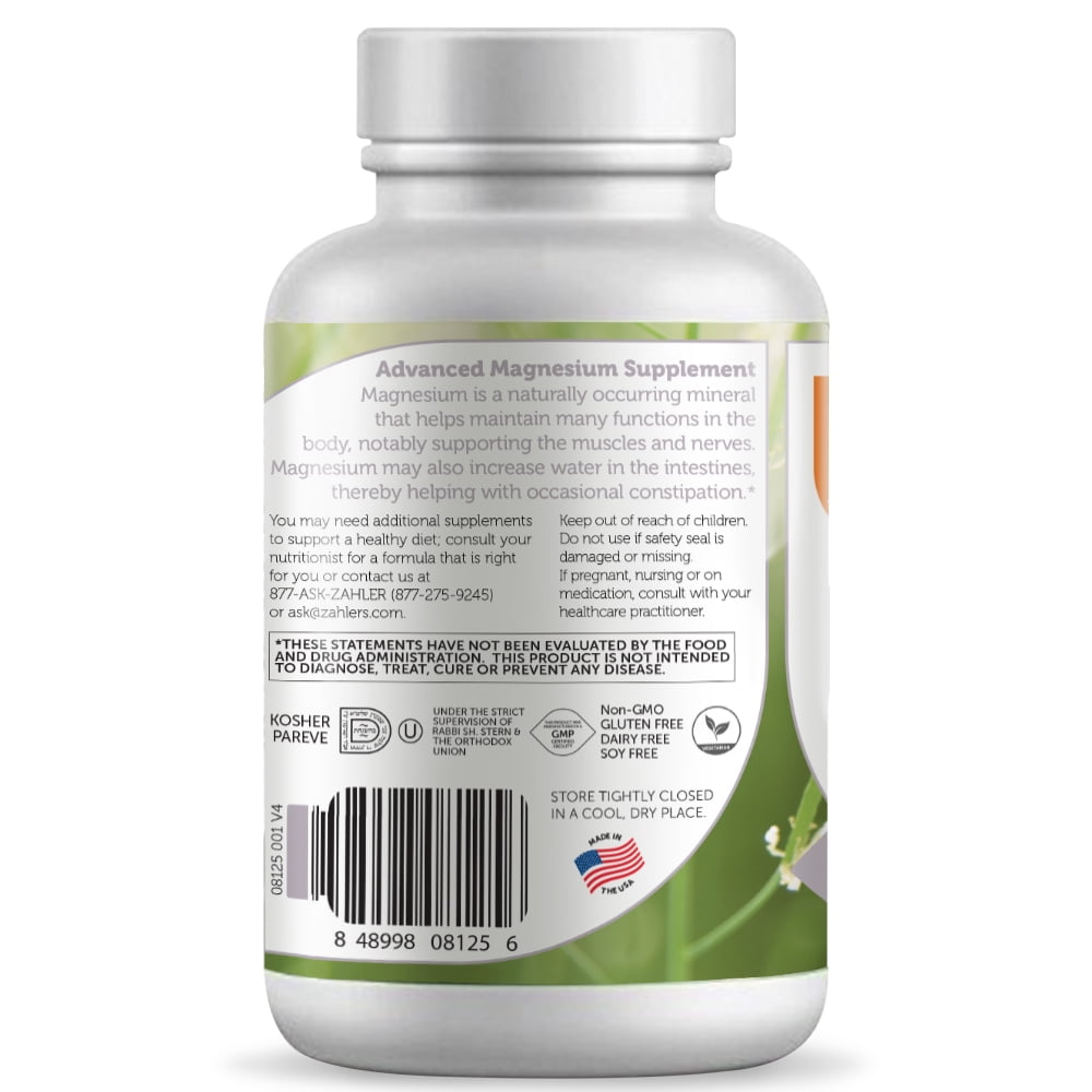 Buy Zahler Magnesium Citrate, Helps Maintain Normal Muscle and Nerve Function, 200mg, 120
