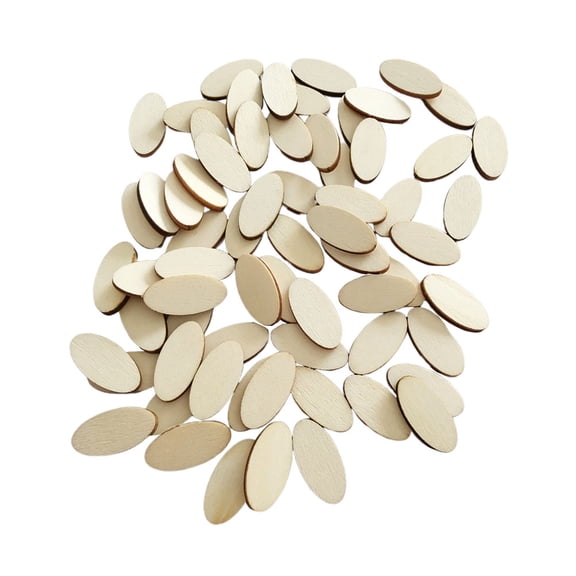 Supvox Craft Wood Slices Beige Wooden Ornaments for Hand Painting and Decorations