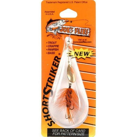 Joe's Flies Inline Spinner Short Striker Size 8 Orange/Olive