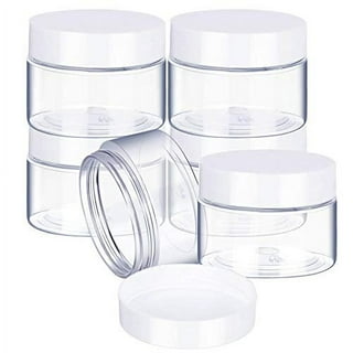 16 Pack 4oz(120ml) Slime Storage Favor Jars Clear Empty Wide-Mouth Plastic  containers with Clear lids for DIY Slime Making - 2.6x1.65