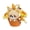 7492 Orange Little Milk Bear, variant on HZLKADAQ Micro-Particle Interlocking Building Blocks Toy Dessert Animal Series ABS, Ages 8 and Up, 1 Pack