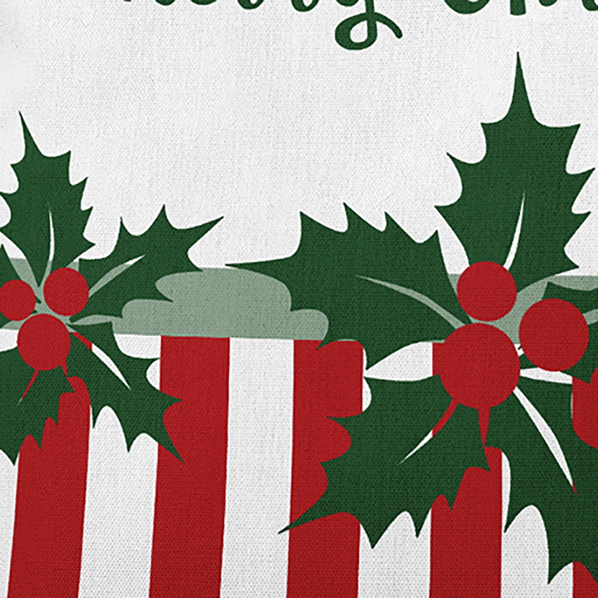 18" x 18" Simply Daisy Merry Christmas Stripes Polyester Indoor/Outdoor Pillow, Forest Green Qty 1