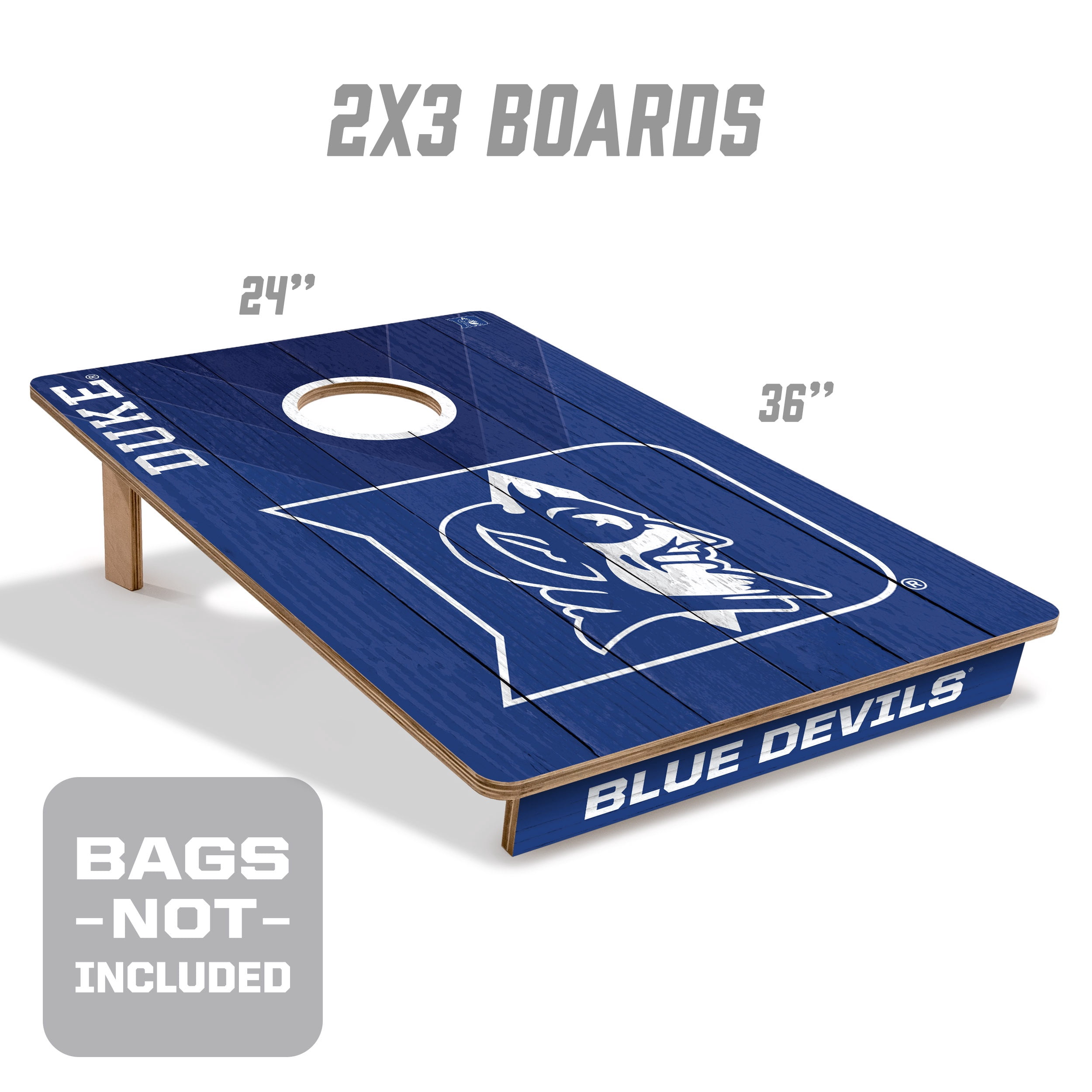 YouTheFan NCAA Duke Blue Devils 2' x 3' Cornhole Game No Bags